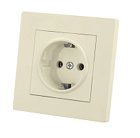 Розетка 2П+З 16А 250В сл. кость Сенеж TDM | код SQ1816-0132 | TDM