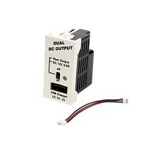 Блок питания для конвертора RJ45-VGA, формата Mosaic, 22.5х45мм, вертикальный, белый | код LAN-SIP-23VGA/VP-WH | LANMASTER