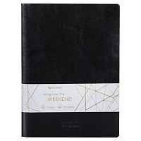 Тетрадь 60 л. в клетку обложка гладкий кожзам, сшивка, А4 (210х297мм), ЧЕРНЫЙ, BRAUBERG VIVA, 403907 | код 403907 | BRAUBERG