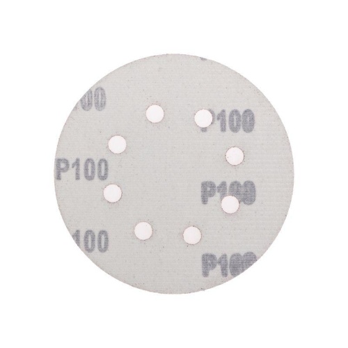 Диск абразивный на ворсовой основе, на липучке, перфорированный, P100, 125мм, 10 шт. | код KR-91-1167 | Kranz