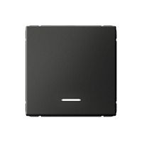 Выключатель 1-кл. ArtGallery (сх. 1а) 10AX с подсветкой механизм базальт | код GAL001413 | Systeme Electric