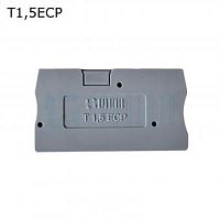Крышка торцевая для 2-контактной push-in клеммы 1,5 мм2, серая | код T1,5ECP | ПРОВЕНТО