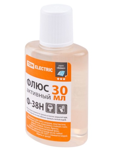 Флюс активный Ф-38Н, для пайки нихрома, 30 мл, серия Алмаз TDM | код SQ1025-0377 | TDM
