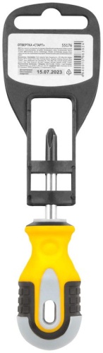 Отвертка ''Старт'', CrV сталь, прорезиненная ручка 6х38 мм РН2 | код 55176 | FIT фото 4