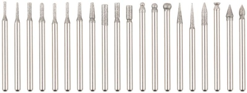 Шарошки, усиленная сталь с алмазным напылением, штифт диаметр 3 мм, 20 шт | код 36480М | FIT фото 6