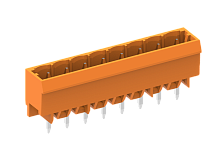 458210 Вилка на плату MCS, вертик., шаг 5.08мм, 10 конт., оранж., шт | код 458210 | SUPU
