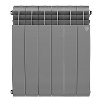 Радиатор биметаллический секционный 500/87/6 боковое подключение цвет Silver Satin | код. НС-1176318 | Royal Thermo