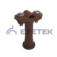 Держатель проводника круглого 6-10 мм коричневый, высота 59 мм, пластик | код 91103 | ЕЗЕТЕК