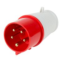 Вилка 025 переносная 3Р+РЕ+N 32А 380В IP44 REXANT | код 11-8905 | REXANT