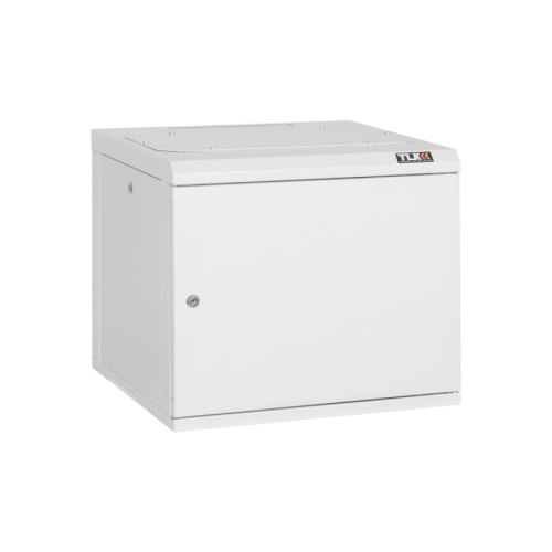 Шкаф настенный 19, 6U, металическая дверь, Ш530хВ333хГ500мм, цельносварной, серый | код TWC-065350-M-W-GY | TLK