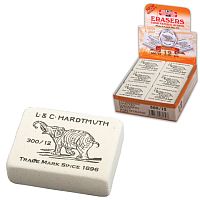 Ластик KOH-I-NOOR Слон 300/12, 48х37х16 мм, белый, прямоугольный, натуральный каучук, 0300012002KDRU | код 224336 | KOH-I-NOOR