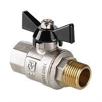 Кран шар. PERFECT, рукоятка бабочка 1/2" вн.-нар. | код. VT.318.N.04 | VALTEC