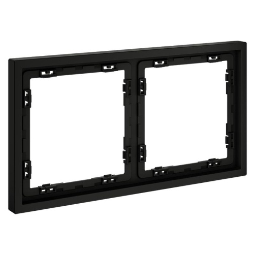 Рамка 2-м S70 пластик. черн. матов. Voltum VLS100208 фото 3