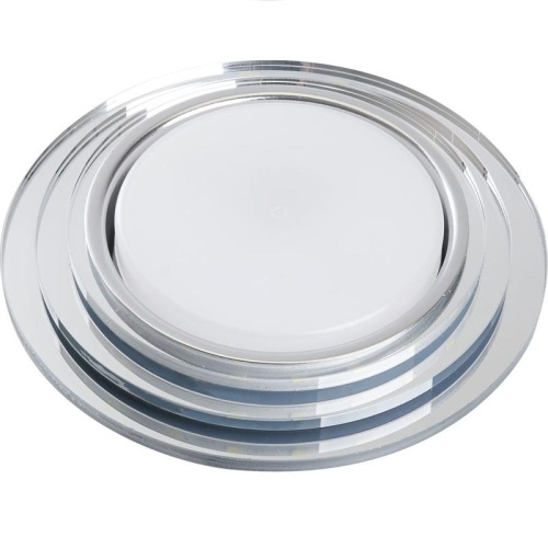 Светильник ДВО-15w GX53 без лампы со светодиодной подсветкой 4000К прозрачный хром | код 40524 | Feron Светильник ДВО-15w GX53 без лампы со светодиодной подсветкой 4000К прозрачный хром | код 40524 | Feron