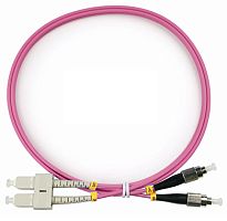 Cabeus FOP-50-OM4-SC-FC-5m Шнур оптический duplex SC-FC 50/125 mm OM4 5м LSZH | код 9114c | Cabeus