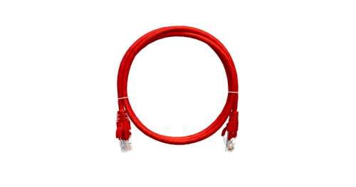 Шнур коммутационный NIKOMAX U/UTP 4 пары, Кат.5е (Класс D), 100МГц, 2хRJ45/8P8C, T568B, заливной, с защитой защелки, многожильный, BC (чистая медь), 24AWG (7х0,205мм), LSZH нг(А)-HFLTx, красный, 1,5м | код NMC-PC4UD55B-015-C-RD | NIKOMAX Се
