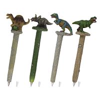 Ручка фигурная ДИНОЗАВРЫ, СИНЯЯ, 4 дизайна ассорти, 0,5 мм, дисплей, BRAUBERG, 142769 | код 142769 | BRAUBERG