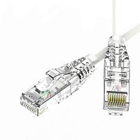 Патч-корд неэкранированный SLIM CAT6 U/UTP 4х2, 28 AWG, LSZH, белый, 2м | код RN6UU4520WH-28 | DKC