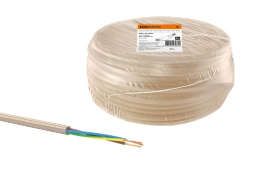 Провод ПВС 3х2.5 ГОСТ (бухта 20м) бежевый ЭКО | код SQ0119-0047 | РЭМЗ ТМ Провод ПВС 3х2.5 ГОСТ (бухта 20м) бежевый ЭКО | код SQ0119-0047 | РЭМЗ ТМ