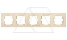 Rita - Рамка 5 постов, горизонтальный монтаж, сл.кость | код 2220-800-1502 | Mutlusan