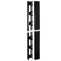 Кабельный органайзер вертикальный, 42U, для шкафов Business шириной 800 мм, металл, 2 шт., черный | код TWT-CBB-ORG42U | TWT