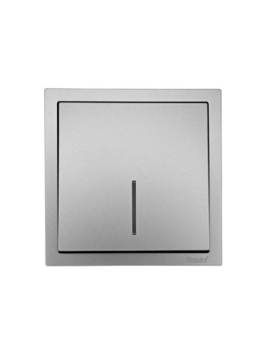 ZIMA Выключатель с подсветкой серый матовый безвинтовой зажим/клемма LEZARD | код 704-7488-111QC | LEZARD фото 3