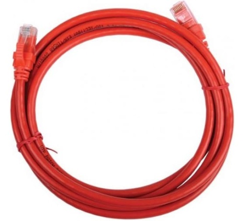 Патч-корд U/UTP категория 5е LSZH 5м красный | код 30928 | Hyperline