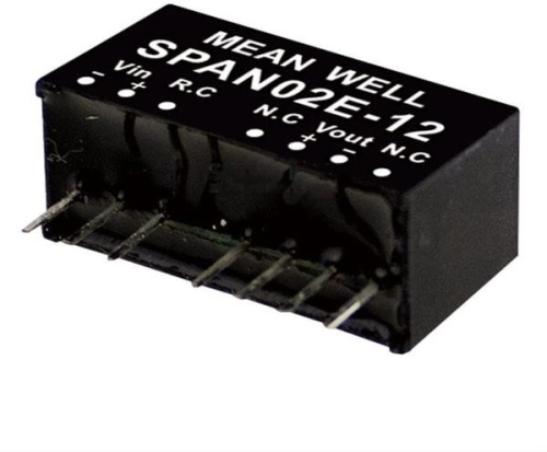 Источник питания DC-DC, 1.7 Вт, вход 36…75В, выход 3.3В/500мА, изоляция 1500В DC, SIP8 21.8х9.2х11.1мм, -40...+90С | код SPAN02C-03 | MeanWell Источник питания DC-DC, 1.7 Вт, вход 36…75В, выход 3.3В/500мА, изоляция 1500В DC, SIP8 21.8х9.2х11.1мм, -40...+90С | код SPAN02C-03 | MeanWell