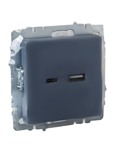 BRITE Роз. USB A+C 18Вт РЮ11-1-БрМ мар. IEK | код BR-U22-018-K35 | IEK фото 3 BRITE Роз. USB A+C 18Вт РЮ11-1-БрМ мар. IEK | код BR-U22-018-K35 | IEK фото 3