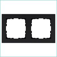 Рамка G-Classic 2-постовая, цвет черный матовый (soft touch) | код G1002PB | Jasmart
