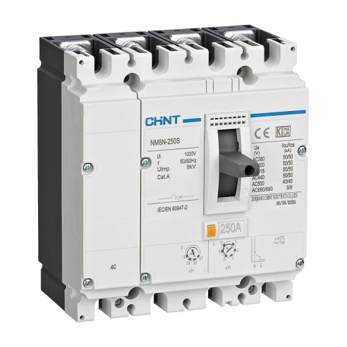 Авт. выкл. NM8NDC-250S TM 4P 250А 50кА с термомаг. расцепителем соответствует стандарту ROHS (CHINT) | код 271308 | CHINT