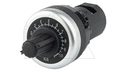 Потенциометр AD116-22PM, 47k?, 22mm, IP64 | код AD116-22PM-47 | GQELE
