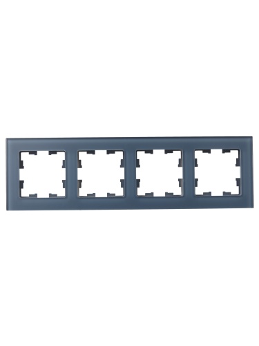 BRITE Рамка 4-мест. РУ-4-2-Бр стекло маренго матовый IEK | код BR-M42-G-31-K35 | IEK фото 2