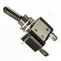 Тумблер RUICHI ASW-07D, 61.7х16х28 мм, ON-OFF, SPST, 25 А, 12 В, 50 мОм, 3 контакта, цвет индикации - красный | код 57061 | Ruichi