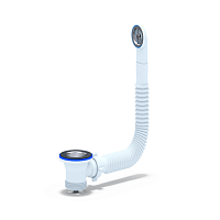 Перелив для умывальника 1 1/2' с круглым вертикальным корпусом и гибким переливом | код N120S | АНИ пласт