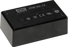 Источник питания AC-DC, 90Вт, вход 80…305В AC, 47…63Гц / 113…431В DC, выход 24В/3750мА, КПД 93%, изоляция 4000В AC, в корпусе 87х52х29.5мм, -30…+80С | код IRM-90-24 | MeanWell