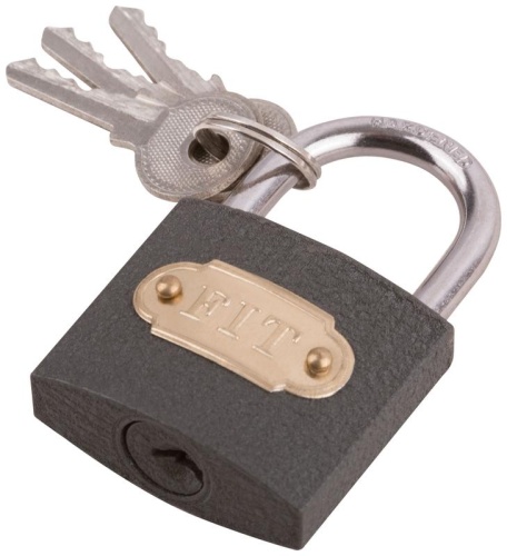 Замок навесной железный 38 мм | код 67138 | FIT фото 2