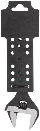 Ключ разводной "Карат" CrV обточенные узкие губки шкала увелич.захват прорезин.ручка 150мм (34мм) FIT 70201 фото 4