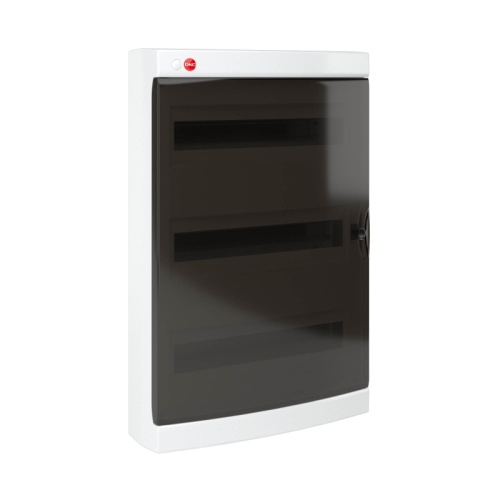 Щиток настенный с дверцей 54 мод.,IP41, белый, с клеммным блоком 63А и замком | код RB54W4TWDL | DKC Щиток настенный с дверцей 54 мод.,IP41, белый, с клеммным блоком 63А и замком | код RB54W4TWDL | DKC