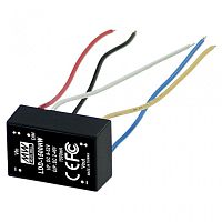 Источник питания DC-DC драйвер светодиодов, IP67, вход 9…56В DC, выход 1000мА/5…52В, вход вкл-выкл и регулировки яркости свечения, в корпусе 31.8x20.3x12.2мм, проволочные выводы, -40…+85С | код LDD-1000HW | MeanWell