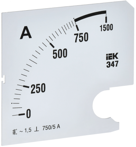 Шкала смен. для амперметра Э47 750/5А-1,5 96х96мм IEK | код IPA20D-SC-0750 | IEK Шкала смен. для амперметра Э47 750/5А-1,5 96х96мм IEK | код IPA20D-SC-0750 | IEK