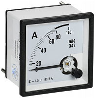 Амперметр Э47 80/5А кл. точн. 1,5 72х72мм IEK | код IPA10-6-0080-E | IEK