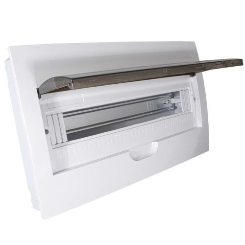 Распределительный щит RUICHI ЩРВ-П-18 встраиваемый, прозрачный, чёрная дверь, IP40 | код 115591 | Ruichi