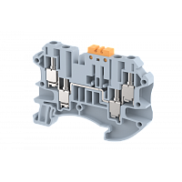 Клемма проходная винтовая 4 мм2, на 4 подключения, желтая TQKFT4-2X2-YELLOW | код 1203060004 | Elmex