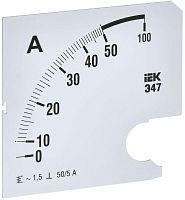 Шкала сменная для амперметра Э47 50/5А-1.5 96х96мм | код IPA20D-SC-0050 | IEK