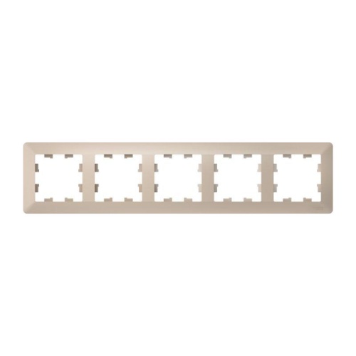 ATLASDESIGN AIR 5-постовая РАМКА, ПЕСОЧНЫЙ/дымчатый белый | код ATN221205 | Systeme Electric