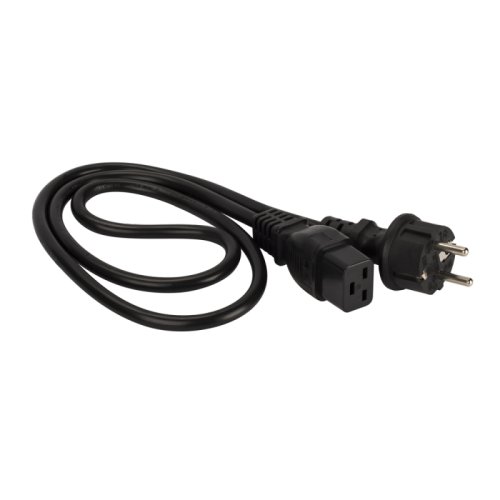 Шнур питания C19-Schuko прямая, 3х1.5, 220В, 16А, черный, 0.5 метра | код LAN-PP19/SH-0.5-BK | LANMASTER Шнур питания C19-Schuko прямая, 3х1.5, 220В, 16А, черный, 0.5 метра | код LAN-PP19/SH-0.5-BK | LANMASTER