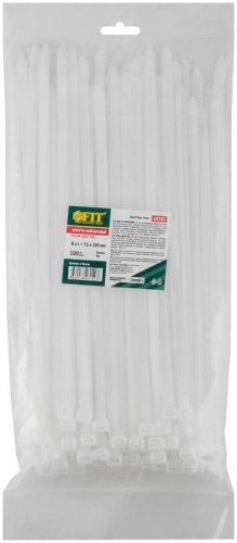 Хомуты нейлоновые для проводов, белые 100 шт., 7,6х300 мм | код 60381 | FIT фото 3 Хомуты нейлоновые для проводов, белые 100 шт., 7,6х300 мм | код 60381 | FIT фото 3