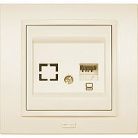 Zena крем. розетка комп.(CAT6+гнездо) | код 500-010300-247 | ABB