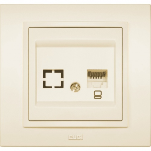 Zena крем. розетка комп.(CAT6+гнездо) | код 500-010300-247 | ABB